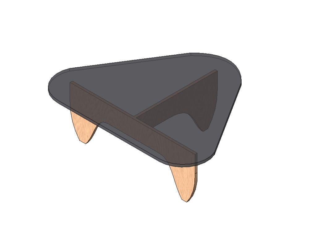 Mesa de centro de estilo japandi