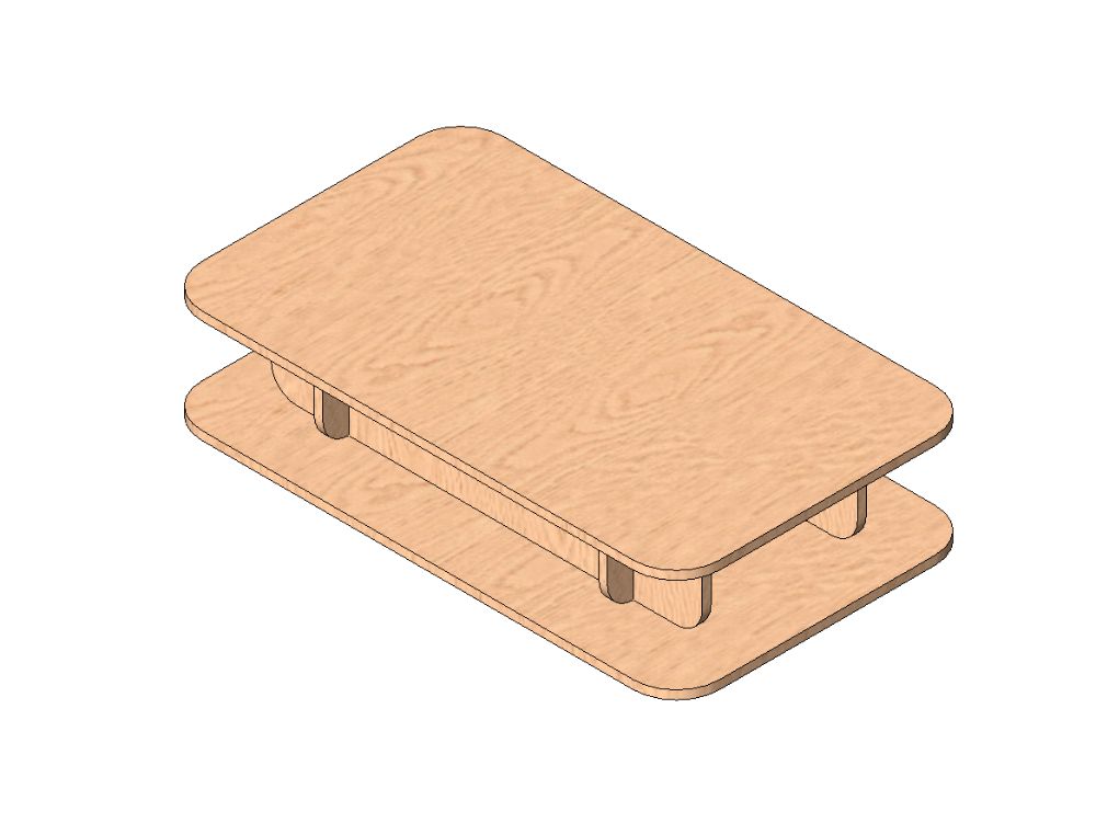 Mesa baja con ruedas