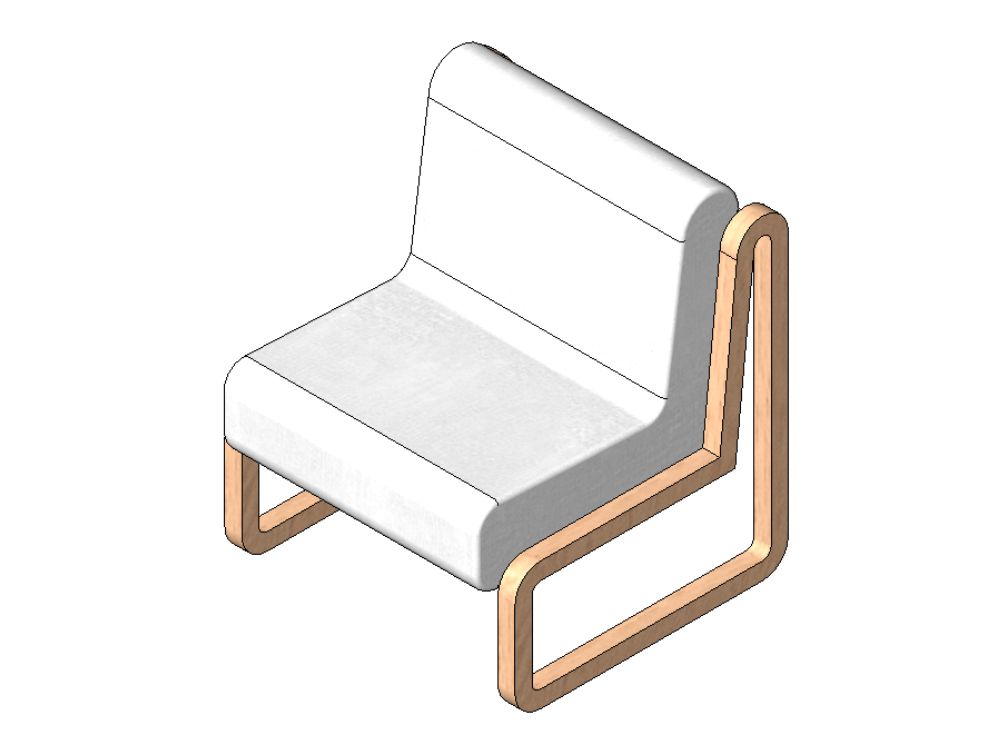 Sillón individual estilo japandi