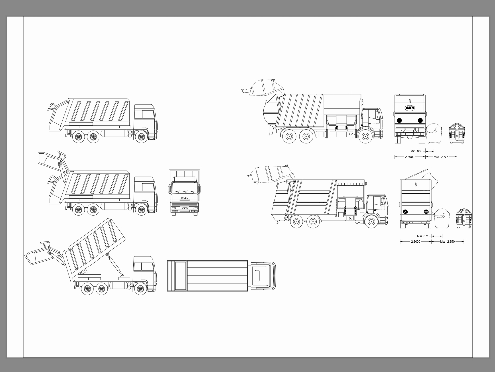 Transporte de resíduos, caminhão de lixo