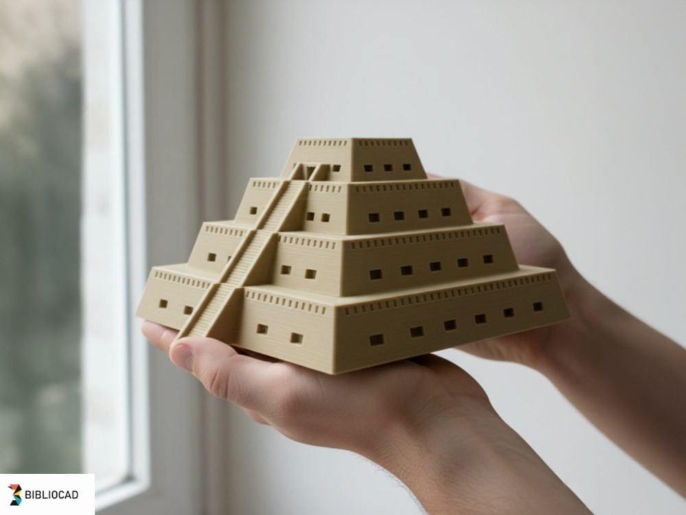 Mesopotamian ziggurat – printable 3D model of a stepped temple from ancient Sumer