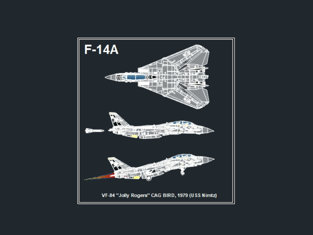 Jato de combate militar F-14A VF-84 dos EUA