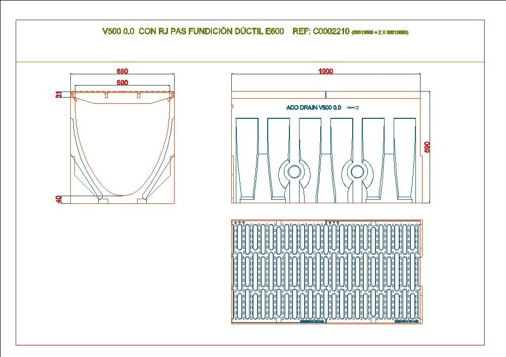 Trecho de vala e bueiro em estradas chilenas