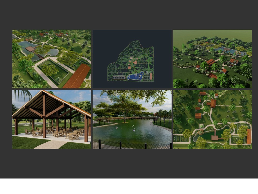 Animal farm holiday resort with fishing lagoon