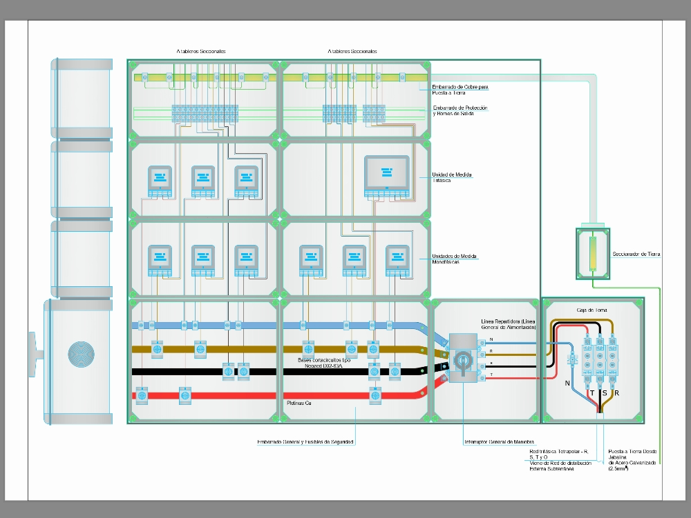 Power cabinet for multi-family building