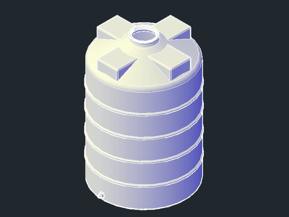 Cisterna com capacidade de 10 m³.