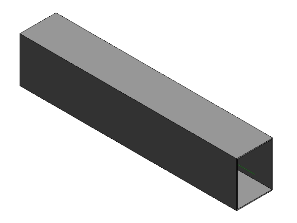 Perfil metálico tipo rectangular 