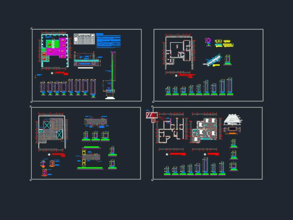 Plano estructural a escalas residencial