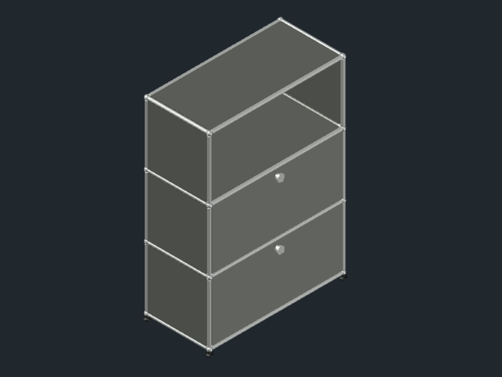 Armazenamento de escritório com suporte de exibição