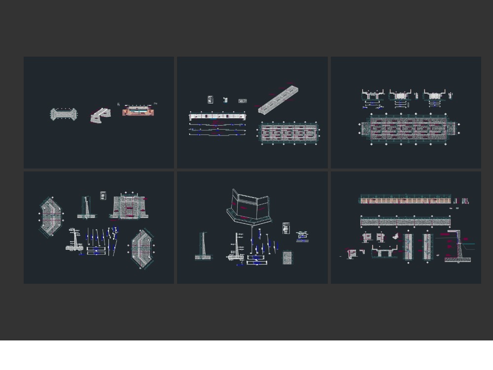 Viga de laje de ponte de concreto armado