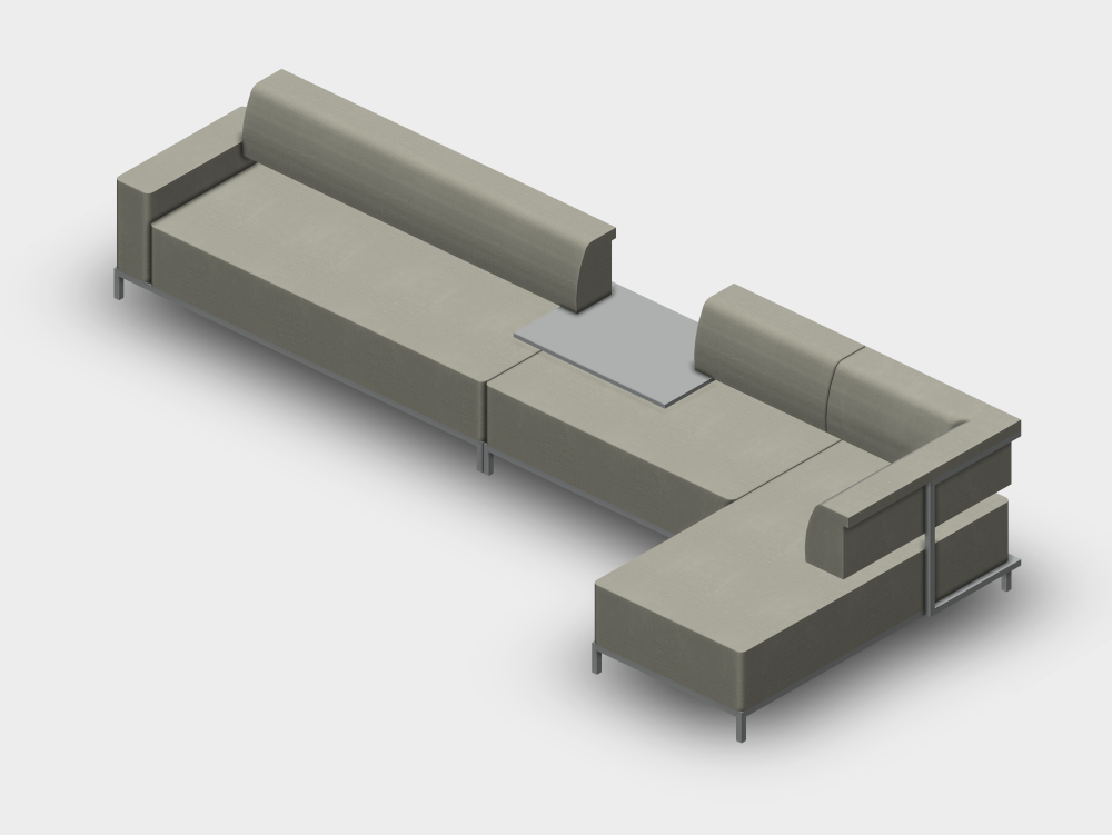 Modern L-shaped sofa