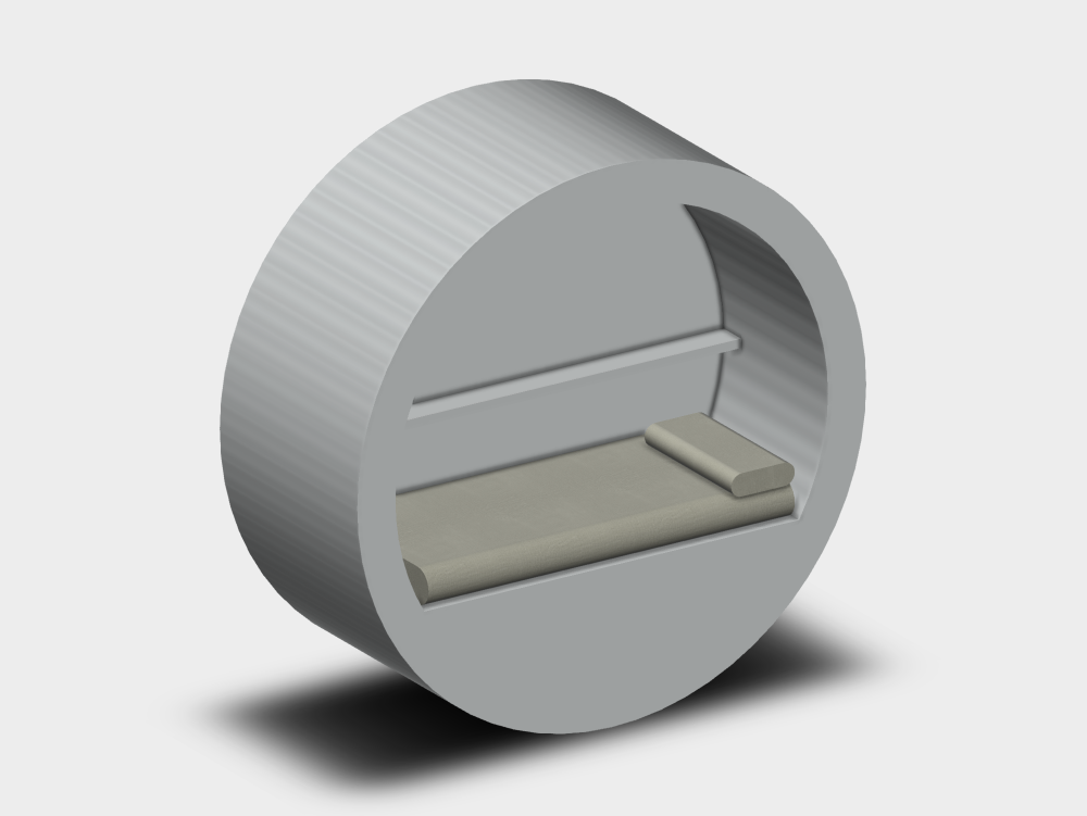 Children's circular bed with shelf