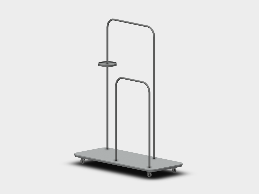 Mobile clothes rack for hanging garments