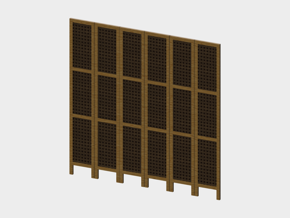 Folding room divider screen