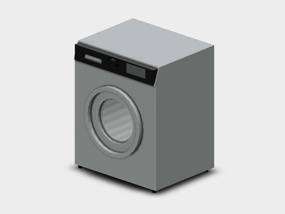 Compact front-loading washing machine for indoor use