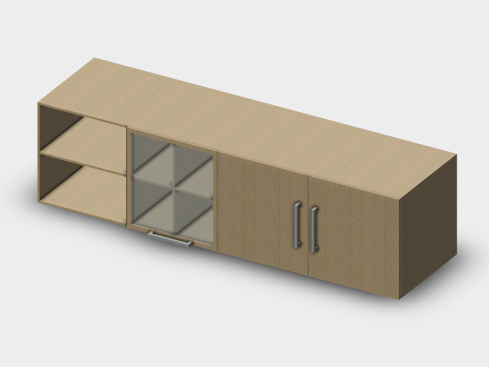 Horizontal upper cabinet