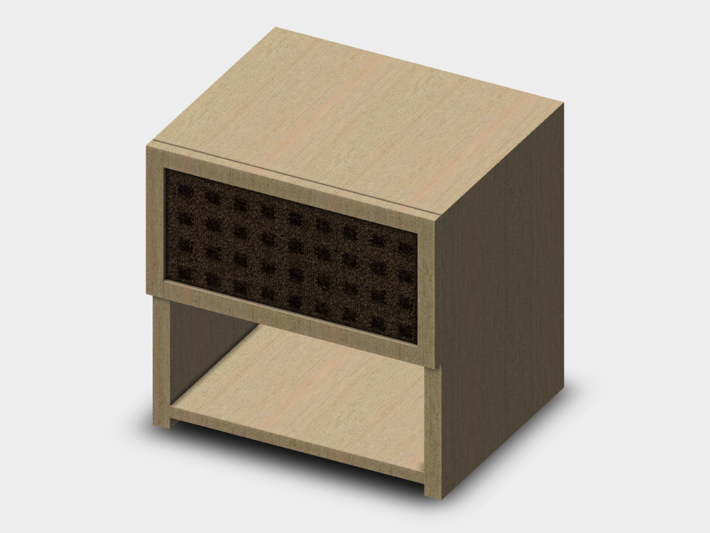 Bedside table with shelf