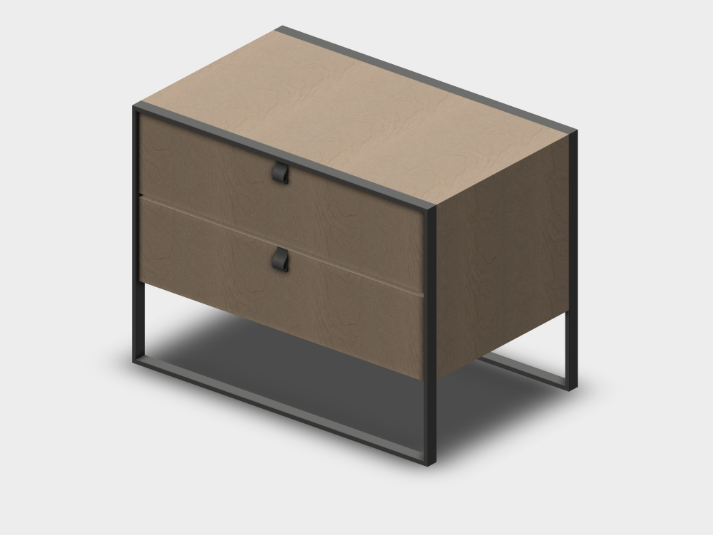 Nightstand with two drawers