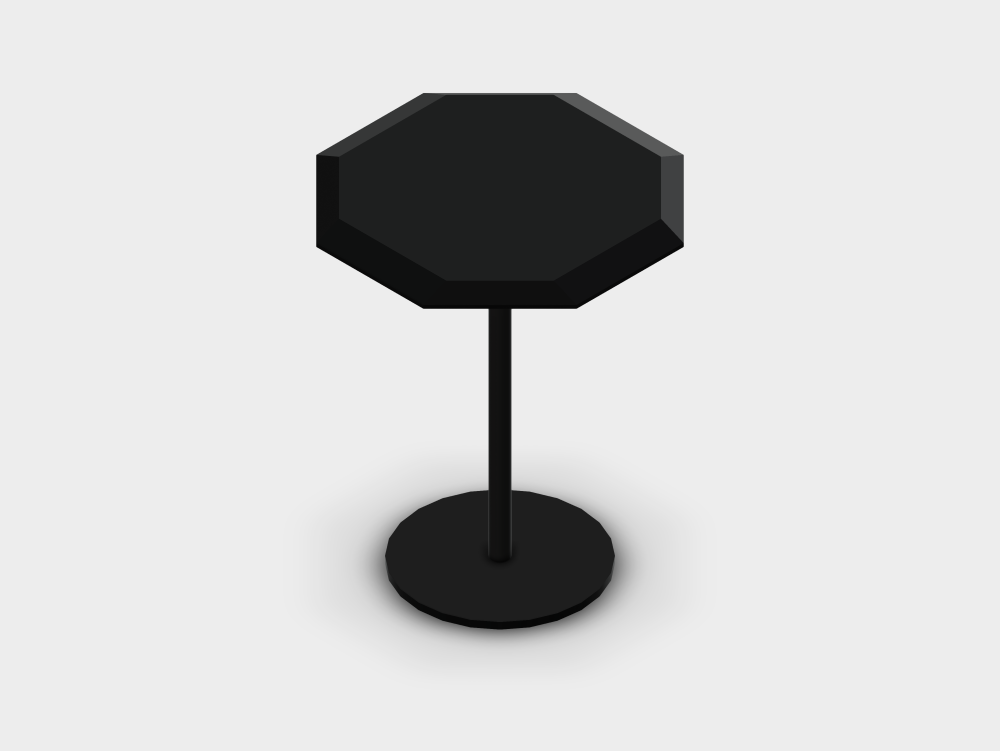 black side table