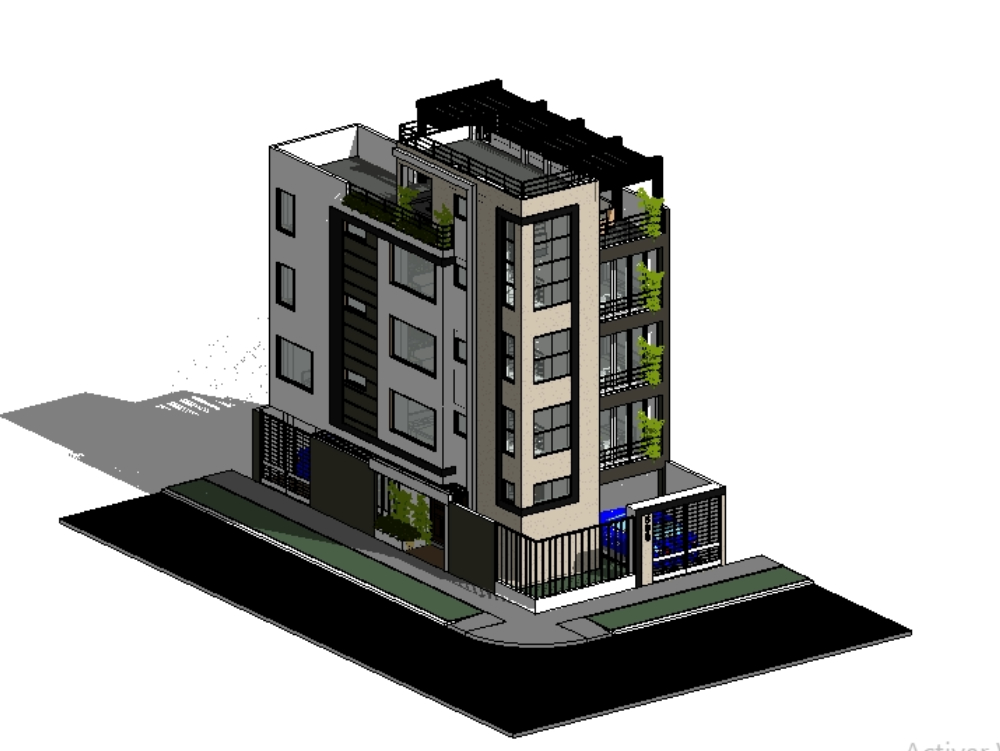 Conception 3D d'un immeuble collectif