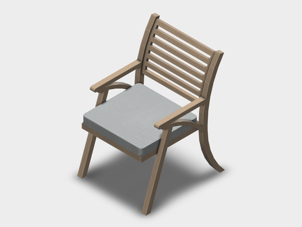 Silla de madera para exteriores