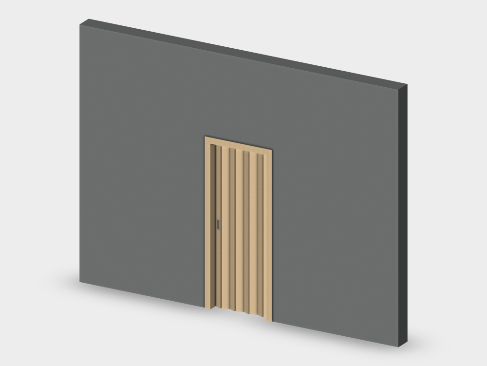 Puerta de acordeón en madera