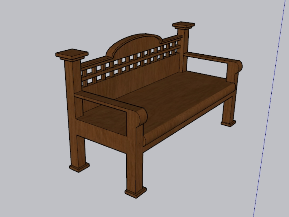 Koloniale hölzerne Gartenbank