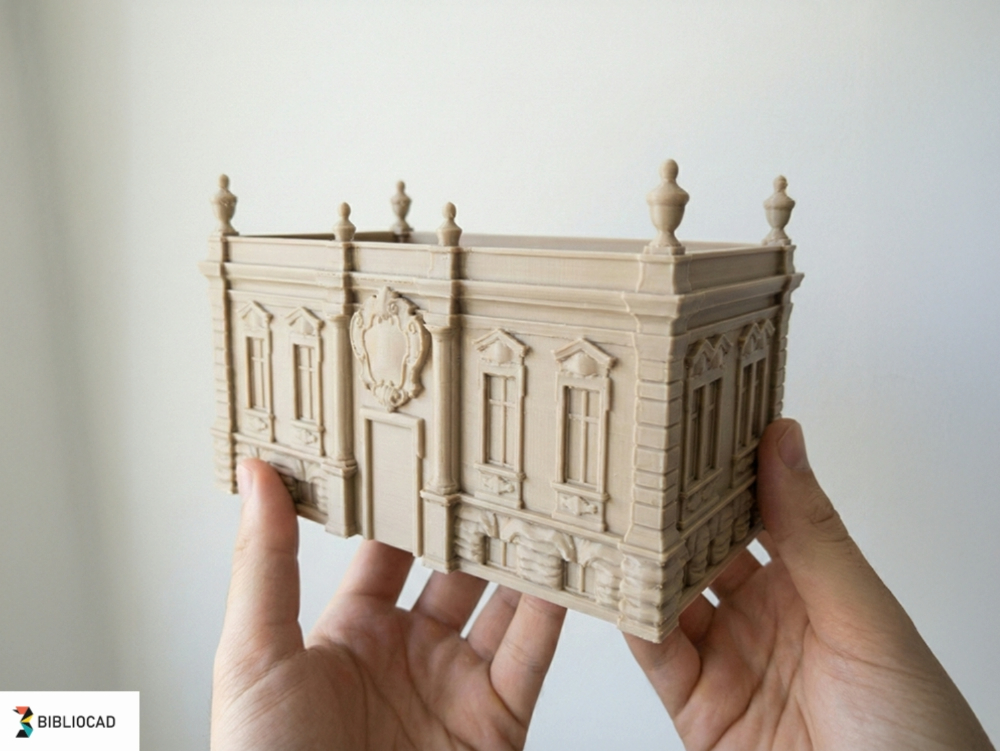 Urbaner Barockpalast – Europäische Palastarchitektur im Miniaturformat; 3D-Modell optimiert für den 3D-Druck