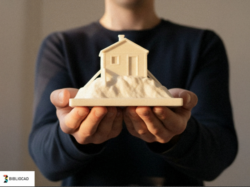 Verankerte Hochgebirgshütte – Miniatur-Architektur im extremen Stil; 3D-Modell optimiert für den 3D-Druck