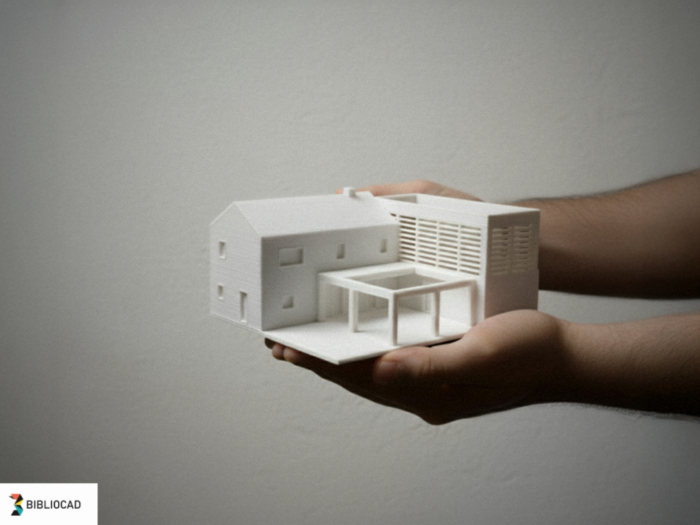 Habitação rural contemporânea com galpão e pátio coberto – arquitetura doméstica-produtiva do final do século XX e início do século XXI em miniatura.