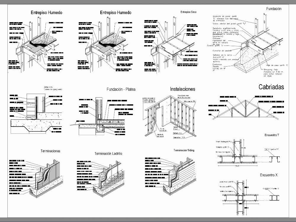 Detalles de estructuras Steel Frame