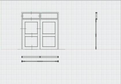 Treliça de porta e metal - autocad