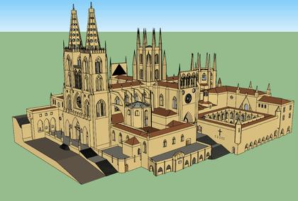 Die kathedrale der heiligen metropole basilika von santa maria; burgos; spanien