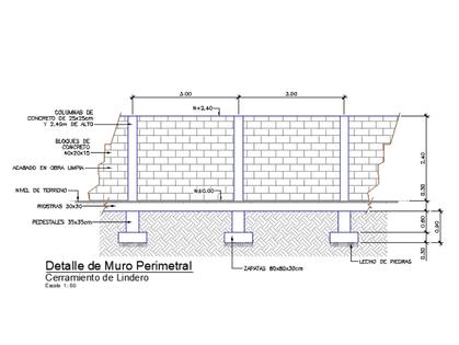  Muros de blocks de concreto en AutoCAD   Bloques CAD gratis