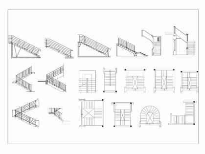 Vinilo Pixerstick Escaleras de caracol moderno detalle 